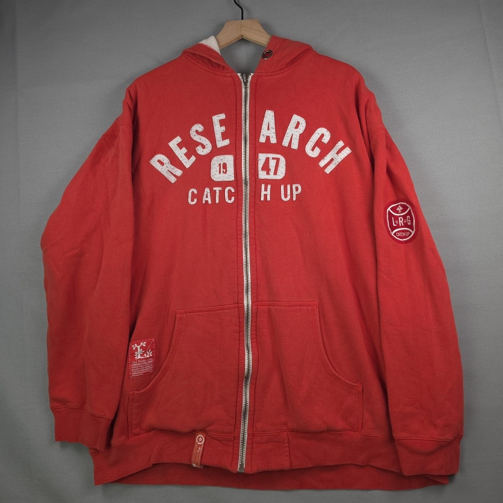 LRG Lifted Research Group Hoodie Mens 4XL Catch Up X Country Full Zip Hooded VTG